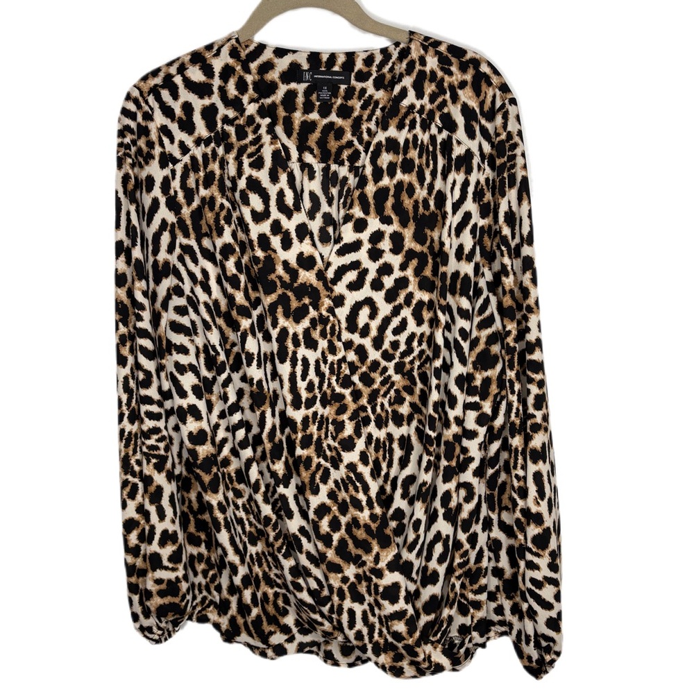 INC 1X Animal Print Women's Top - Picture 2 of 11